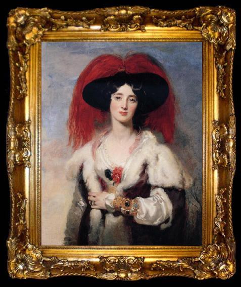framed  Sir Thomas Lawrence Lady peel, ta009-2